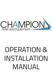 Champion Hoist Operation & Installation Manual