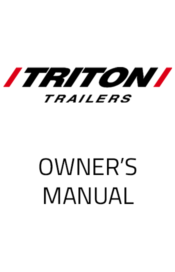 Triton Trailers Owner's Manual Cover Page